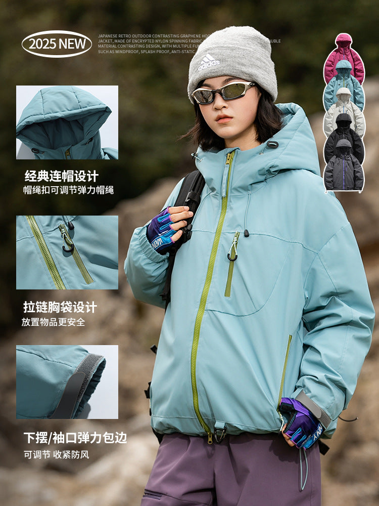 OOTD户外羽绒服男厚款2025新款冬季多功能运动羽绒防寒90绒外套男