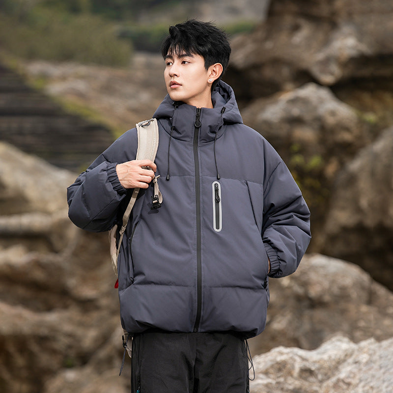 OOTD户外山系石墨烯连帽羽绒服男女同款冬季新款潮牌宽松90白鸭绒