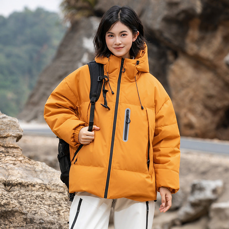 OOTD户外山系石墨烯连帽羽绒服男女同款冬季新款潮牌宽松90白鸭绒