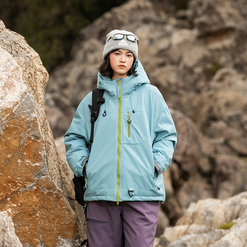 OOTD户外羽绒服男厚款2025新款冬季多功能运动羽绒防寒90绒外套男