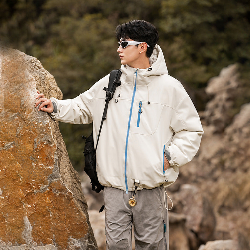OOTD户外羽绒服男厚款2025新款冬季多功能运动羽绒防寒90绒外套男