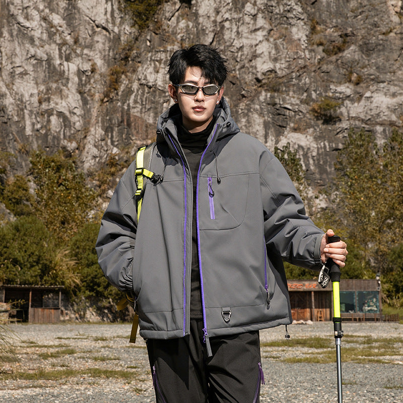 OOTD户外羽绒服男厚款2025新款冬季多功能运动羽绒防寒90绒外套男